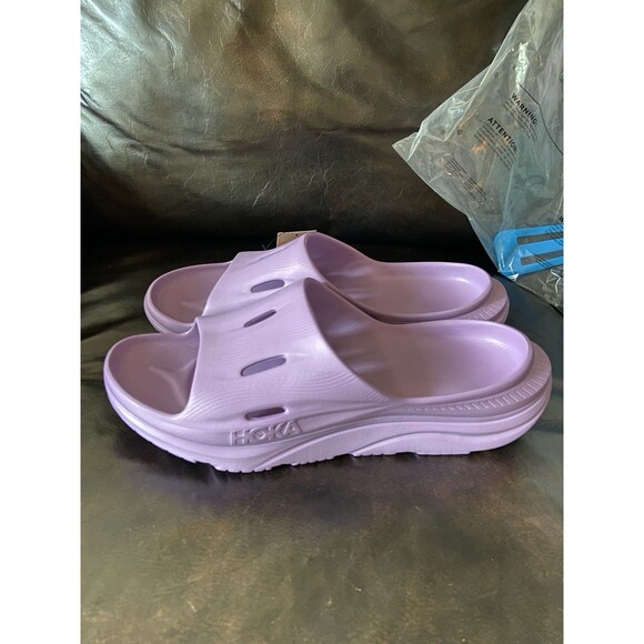 Hoka One One Ora Recovery Slide 3 Violet Bloom Purple Sandals Men’s 12 New - Picture 1 of 6